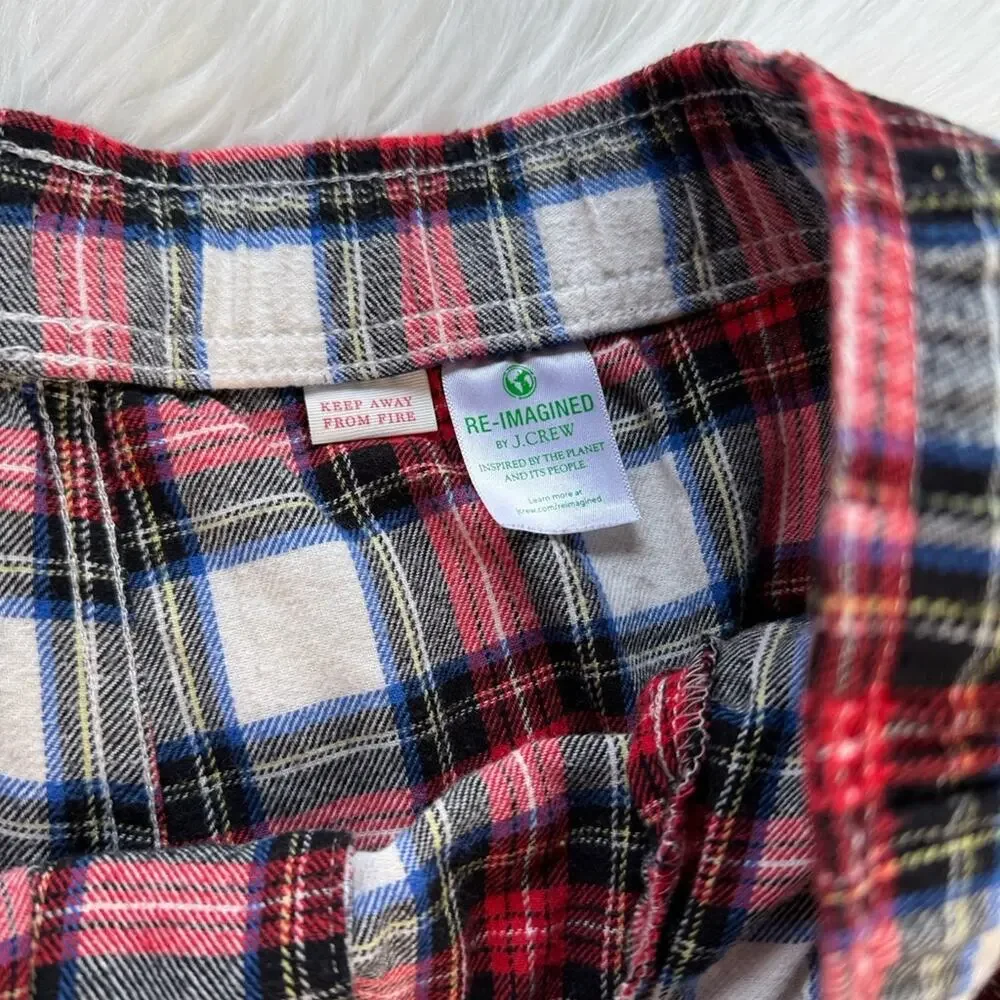 J. Crew Red Plaid Flannel Lounge PJ Pants